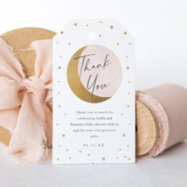 Etiqueta Para Presente Lua e estrelas chá de fraldas obrigado você