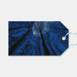 Etiqueta Para Presente Lua no Céu Noturno