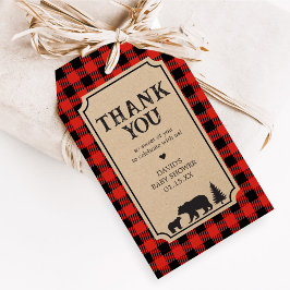 Etiqueta Para Presente Lumberjack Bear Baby Shower Favor Tags