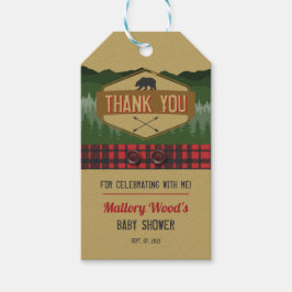 Etiqueta Para Presente Lumberjack Rustic Woodland Chá de fraldas Favorece