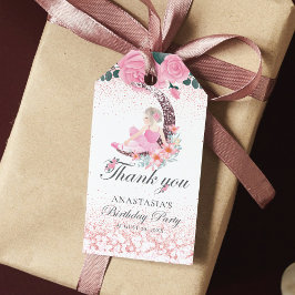 Etiqueta Para Presente Luxo Personalizado Aniversário Ballerina Moon