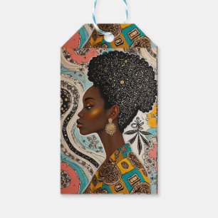 Etiqueta Para Presente Luxo sofisticado africano, asiático, caribenho