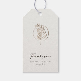 Etiqueta Para Presente Luxuoso marfim obrigado 