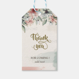 Etiqueta Para Presente Luzes de Corda,Pincelada,Floral CasamentoObrigado