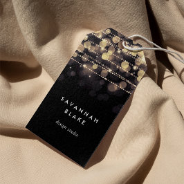 Etiqueta Para Presente Luzes do ouro