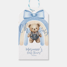 Etiqueta Para Presente Macacão de Urso Préppy para Menino Chuveiro de Beb