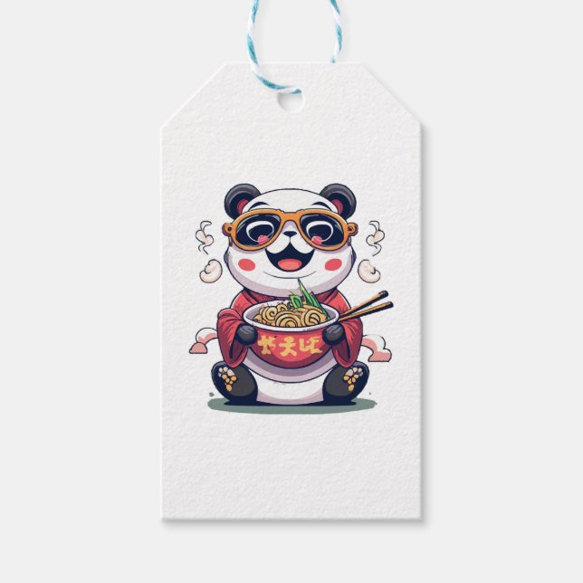 Etiqueta Para Presente Macarrão Panda (Frente)