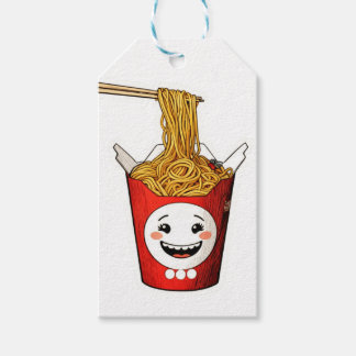 Etiqueta Para Presente Macarrão sorridente