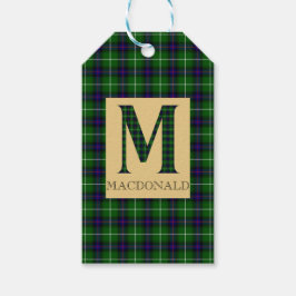 Etiqueta Para Presente MacDonald Tartan Monograma M