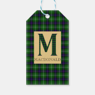 Etiqueta Para Presente MacDonald Tartan Monograma M