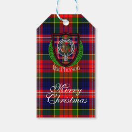 Etiqueta Para Presente MacPherson Scottish Clan Tartan & Crest