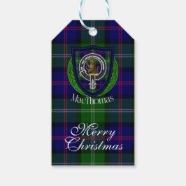 Etiqueta Para Presente MacThomas Scottish Clan Tartan & Crest