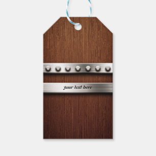 Etiqueta Para Presente Madeira e metal