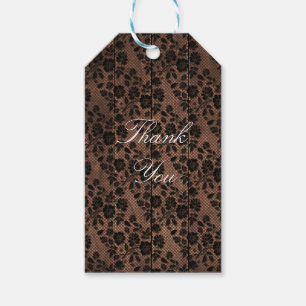 Etiqueta Para Presente Madeira russa e Lingerie de rendas florais