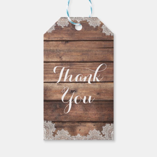 Etiqueta Para Presente Madeira Rústica Celestial Romântica (Frente)