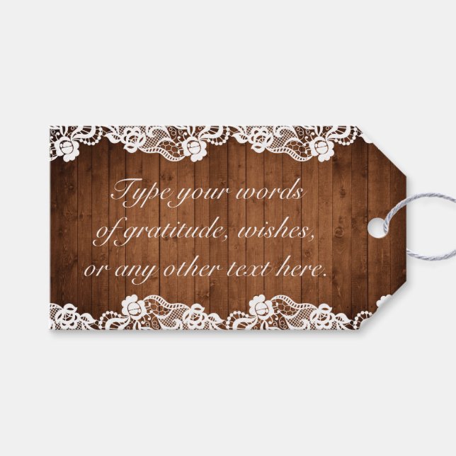 Etiqueta Para Presente Madeiras Russas e Azar Branco Aniversário (Frente (horizontal))