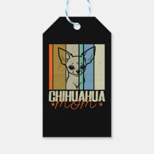 Etiqueta Para Presente Mãe Chihuahua Vintage Amantes de Cães Dia das Mães