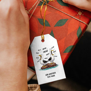 Etiqueta Para Presente Mãe de Gaivota Engraçado Personalizado