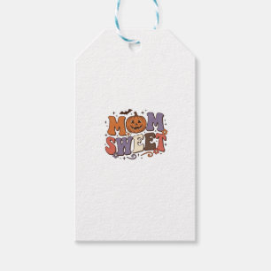 Etiqueta Para Presente Mãe de Halloween Abóbora Doce Camisa Vintage Desig