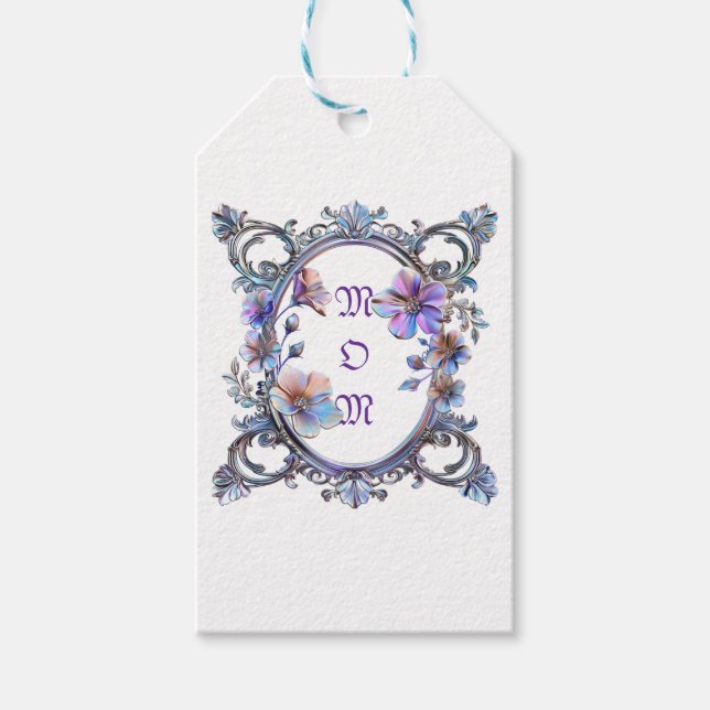 Etiqueta Para Presente Mãe Frame Floral (Frente)