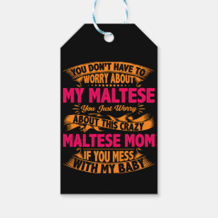 Etiqueta Para Presente Mãe Maltesa Louca