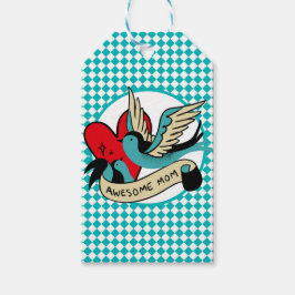 Etiqueta Para Presente Mãe Tatto e Dia de as mães Harlequin incríveis