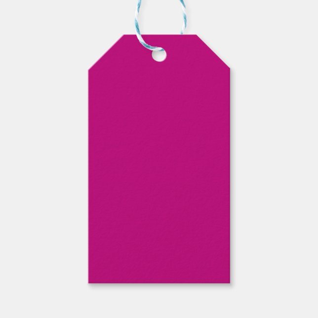 Etiqueta Para Presente Magenta (cor sólida) (Frente)