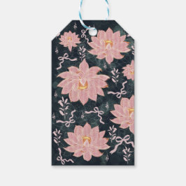 Etiqueta Para Presente Magic florals with glitter design