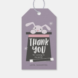 Etiqueta Para Presente Magic Show Bunny Festa de aniversário Obrigado