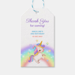 Etiqueta Para Presente Magical Day Rainbow Stars Unicorn Birthday
