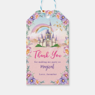 Etiqueta Para Presente Magical Princess Castle Birthday Gift Tag