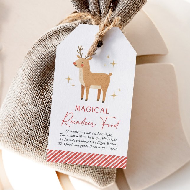 Etiqueta Para Presente Magical Reindeer Food Christmas Holiday (Criador carregado)