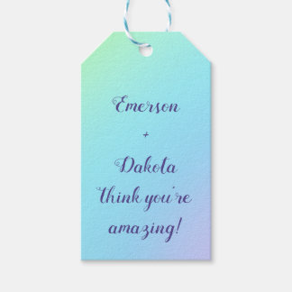 Etiqueta Para Presente Magnificent Pastel Rainbow Wedding