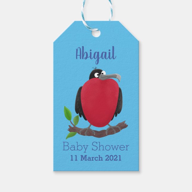 Etiqueta Para Presente Magnífico desenho animado de pássaros (Frente)