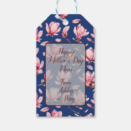 Etiqueta Para Presente Magnolias de Aquarela