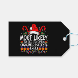 Etiqueta Para Presente Mais Provável Para Abrir Presentes De Natal