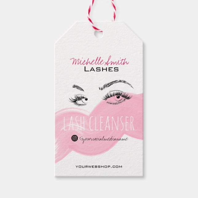 Etiqueta Para Presente Makeup Artist Lashes Brow Preto Lash Cleanser (Frente)