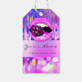 Etiqueta Para Presente Makeup Lip Holograph Dripe Berry Pink Kiss Código 