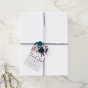 Etiqueta Para Presente Mal-humorada Boho   Berinjela Roxo Floral Agradeci