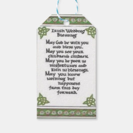 Etiqueta Para Presente mala de bênção do casamento irlandês