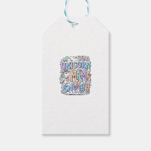 Etiqueta Para Presente Mama Unicórnio Energia Kawaii Desenho Vetorial_1
