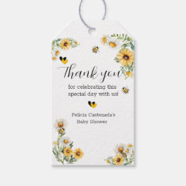 Etiqueta Para Presente Mamãe para Bee Yellow Flor Bumblebee