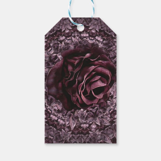 Etiqueta Para Presente Mandala de Rosa  (Frente)