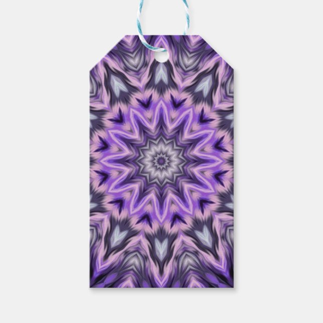 Etiqueta Para Presente Mandala púrpura Lilac (Frente)