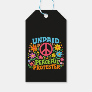 Etiqueta Para Presente Manifestante Pacífico Não Remunerado Retro Ativism