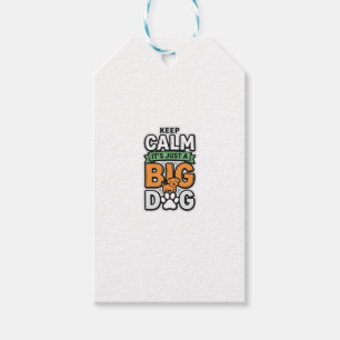 Etiqueta Para Presente Mantenha Calmo Grande Cachorro Vintage Design Veto