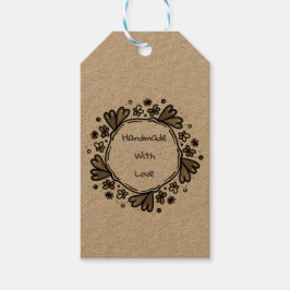 Etiqueta Para Presente Manuscrito com marcas de amor