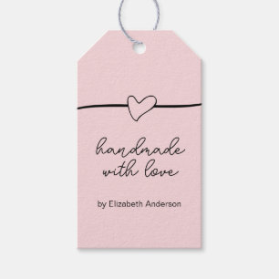 Etiqueta Para Presente Manuscrito Com Nome De Amor Obrigado Pink Hang
