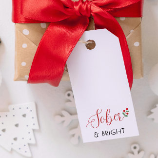 Etiqueta Para Presente Manuscrito Minimalista Sober & Bright Natal