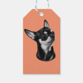Etiqueta Para Presente Mão pintada chihuahua